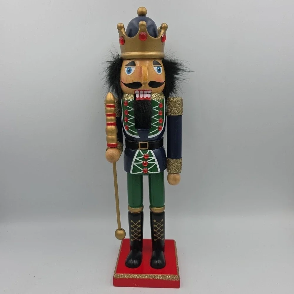Clever Creations American Red Soldier 14 Inch Traditional Wooden Nutcracker
